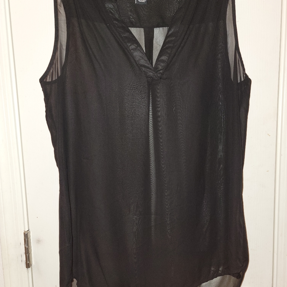 Sheer black top